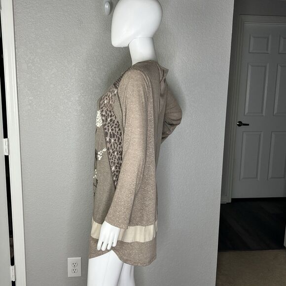 ANVRDIE Angels Never Die Size 2 Brown Floral Graphic Print Dress Steampunk - Picture 3 of 9